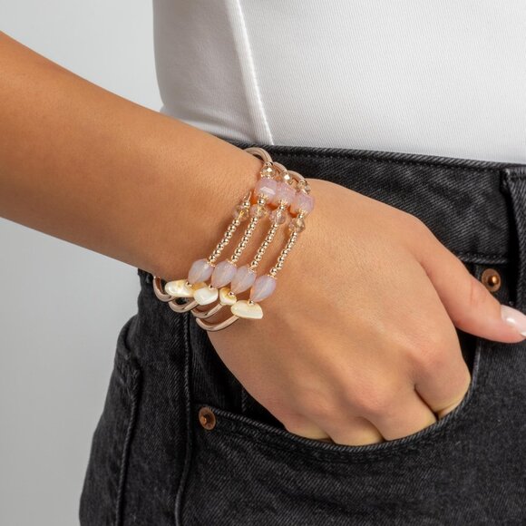 Paparazzi Jewelry Accessories - Multiple Choice - Rose Gold Bracelet - NEW!! - Picture 1 of 4